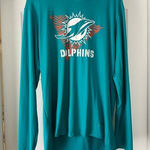 Teal Miami Dolphins Long Sleeve Shirt